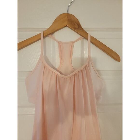 Lululemon 2 In 1 Tank Top 6 Activewear Sport Bra Shirt Open Back Ballerina Pink - Picture 3 of 9